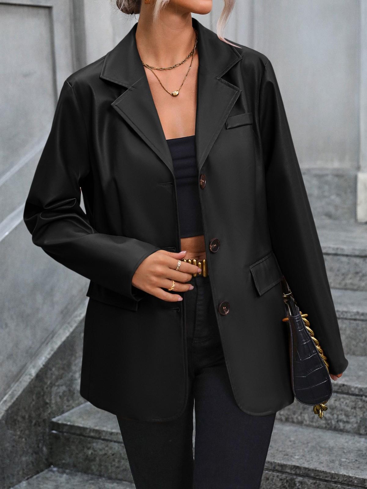 Женская облегающая куртка Женская мотоциклетная одежда, кожаная куртка с воротником-стойкой XXL чёрный
Женская облегающая куртка Женская мотоциклетная одежда, кожаная куртка с воротником-стойкой XXL чёрный