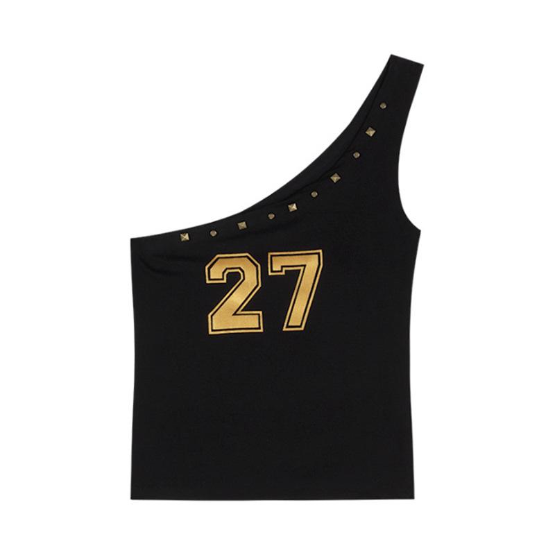 Желтый топ на одно плечо на тонких бретелях с принтом букв – Женский летний дофаминовый наряд S чёрный
Желтый топ на одно плечо на тонких бретелях с принтом букв – Женский летний дофаминовый наряд S чёрный