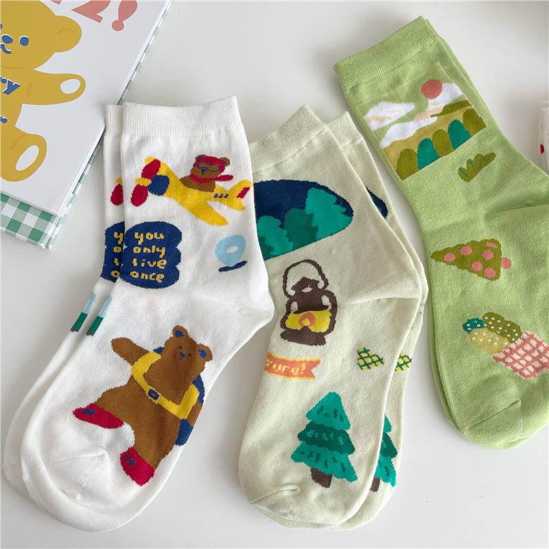 Cute Cartoon Korean-Style Mid-Calf Socks for Girls - Trendy JK Student Fashion, Japanese Influence. One Size
Cute Cartoon Korean-Style Mid-Calf Socks for Girls - Trendy JK Student Fashion, Japanese Influence. One Size