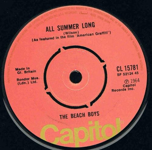 7inch Record BEACH BOYS - All Summer Long / Surfin Safari CL15781 Capitol Records 1974 UK Pop Used
7inch Record BEACH BOYS - All Summer Long / Surfin Safari CL15781 Capitol Records 1974 UK Pop Used