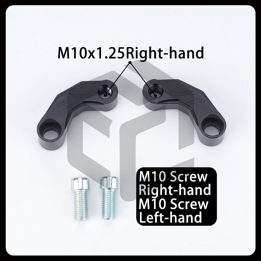 8mm /10mm Universal Motorcycle Mirror Base Motorcycle Mirror Mount Adapter Kit Aluminum Alloy Material CNC Technology Anodizing M10 M10LH
8mm /10mm Universal Motorcycle Mirror Base Motorcycle Mirror Mount Adapter Kit Aluminum Alloy Material CNC Technology Anodizing M10 M10LH