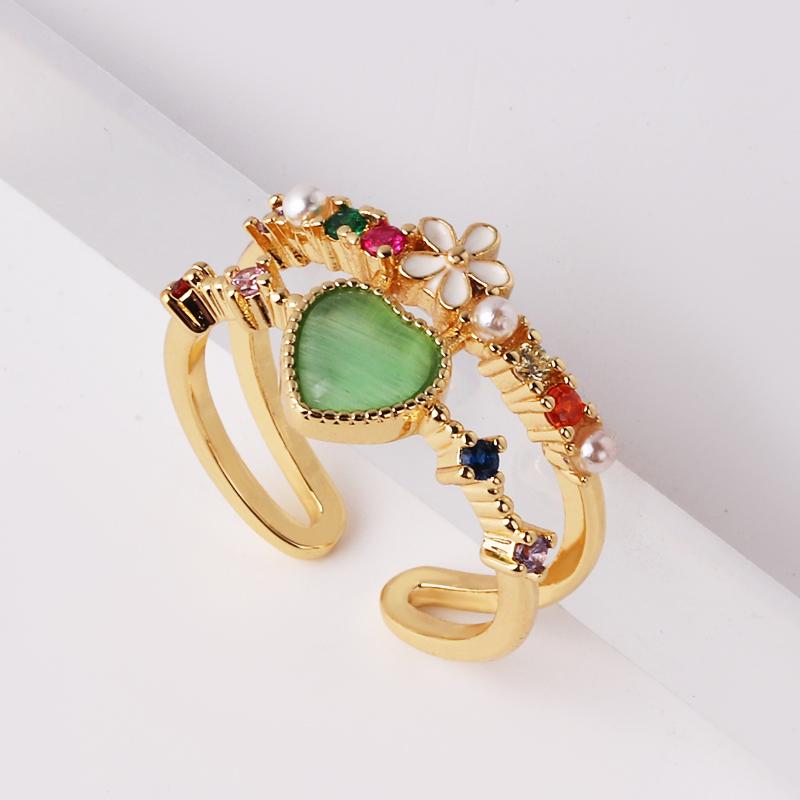 Double Layer Fashion Pink Opal Heart Rings for Women Kpop Open Flower Rhinestone Finger Rings Wedding Party Trendy Girls Jewelry
Double Layer Fashion Pink Opal Heart Rings for Women Kpop Open Flower Rhinestone Finger Rings Wedding Party Trendy Girls Jewelry