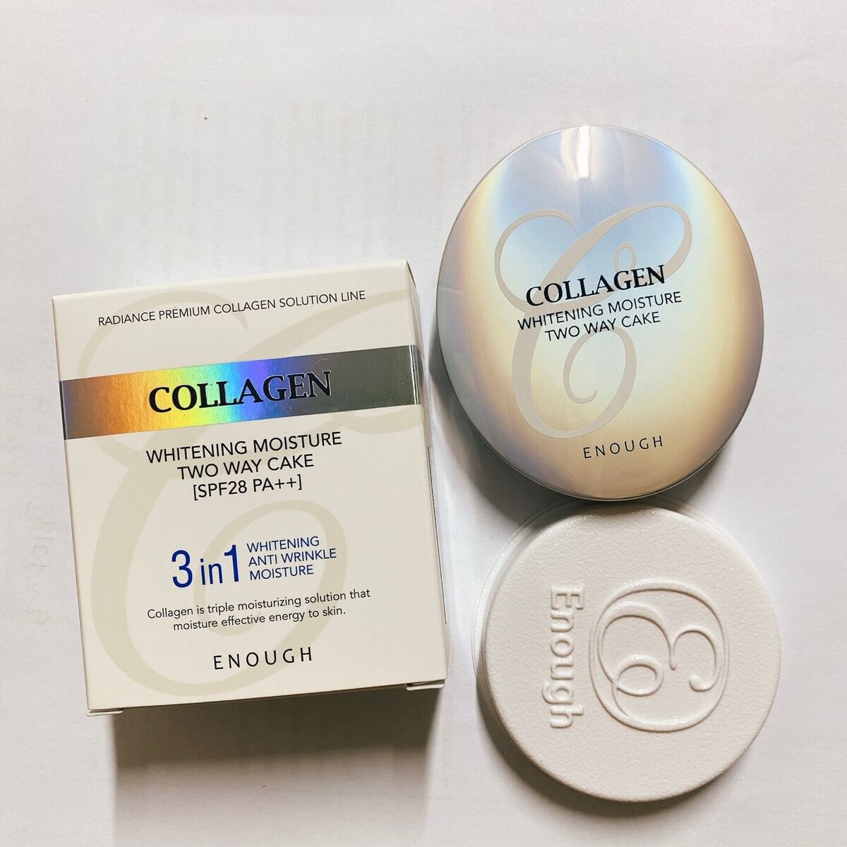 ENOUGH Collagen Whitening Moisture Two Way Cake 13g+ refill #13 Light Beige + RANDOM GIFT
ENOUGH Collagen Whitening Moisture Two Way Cake 13g+ refill #13 Light Beige + RANDOM GIFT