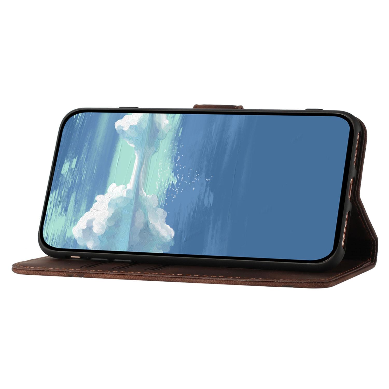 For Xiaomi 14 Pro Wallet Case Line Imprinted PU Leather Phone Cover with Strap Coffee
For Xiaomi 14 Pro Wallet Case Line Imprinted PU Leather Phone Cover with Strap Coffee