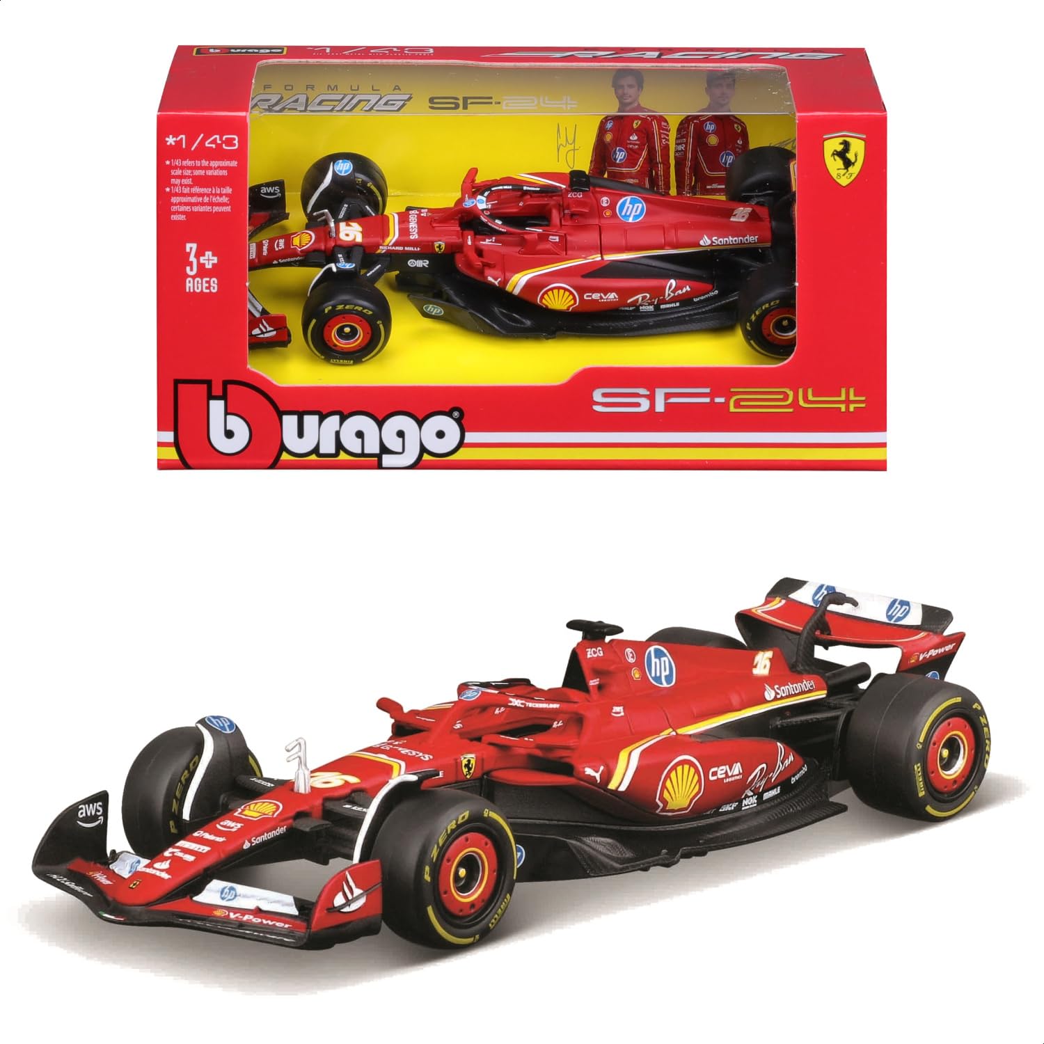 Bburago 2024 Модель Масштаб 1/43 F1 Ferrari SF-24 #16 Шарль Леклер / Гоночный Спортивный Автомобиль Литая Модель Автомобиля 18-36844 (# 16)
Bburago 2024 Модель Масштаб 1/43 F1 Ferrari SF-24 #16 Шарль Леклер / Гоночный Спортивный Автомобиль Литая Модель Автомобиля 18-36844 (# 16)