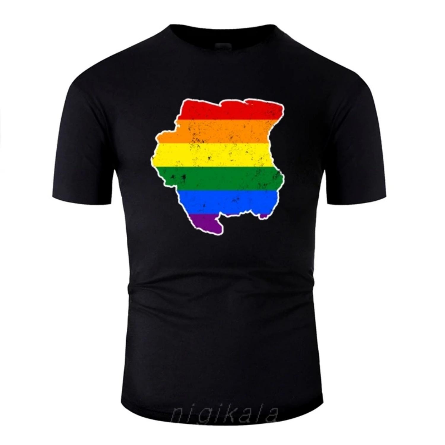 Fashion Suriname Rainbow Flag Lgbt Pride Flag Tshirt Men Cotton Women Tee Shirt Crew Neck Homme XXXXXL чорний
Fashion Suriname Rainbow Flag Lgbt Pride Flag Tshirt Men Cotton Women Tee Shirt Crew Neck Homme XXXXXL чорний