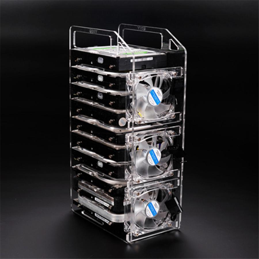 Acrylic hard disk box shelf 10 digits
Acrylic hard disk box shelf 10 digits
