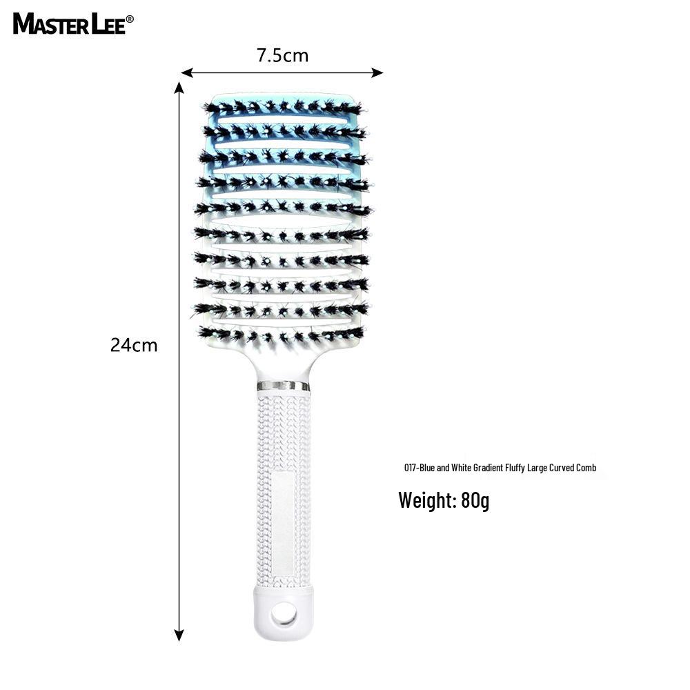 Portable Large Curved Boar Bristle Comb for Scalp Massage, Styling, and Smoothing Hair
Portable Large Curved Boar Bristle Comb for Scalp Massage, Styling, and Smoothing Hair