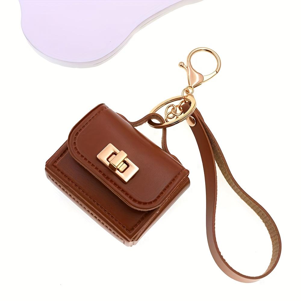 1pc PU Leather Mini Bag Keychain, Fashion Coin Purse with Gold Hardware - Small Wallet for Keys Coins, Pink Black Blue коричневий
1pc PU Leather Mini Bag Keychain, Fashion Coin Purse with Gold Hardware - Small Wallet for Keys Coins, Pink Black Blue коричневий