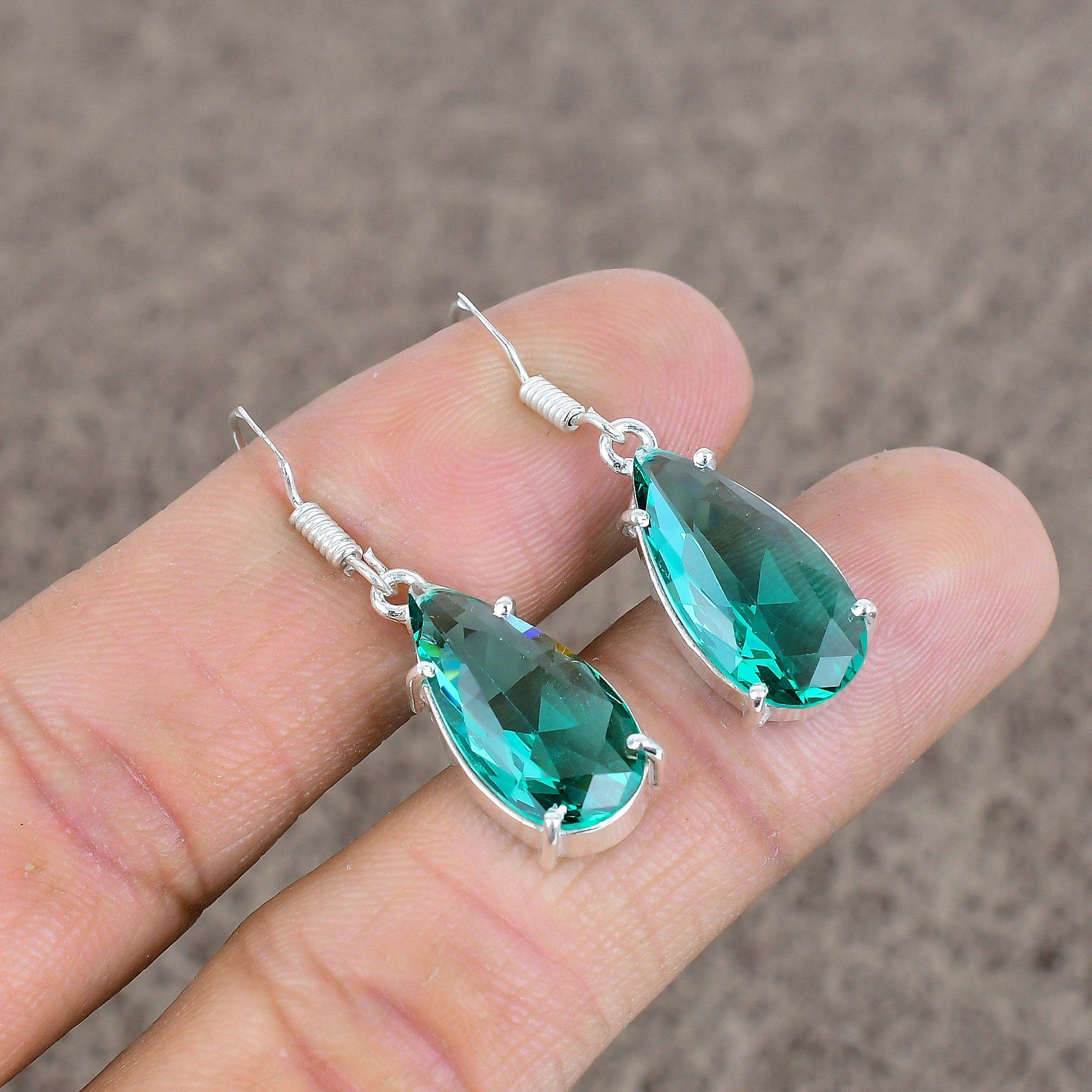Indicolite Tourmaline Gemstone 925Sterling Silver Jewelry Earring 1.50 KKG-112
Indicolite Tourmaline Gemstone 925Sterling Silver Jewelry Earring 1.50 KKG-112