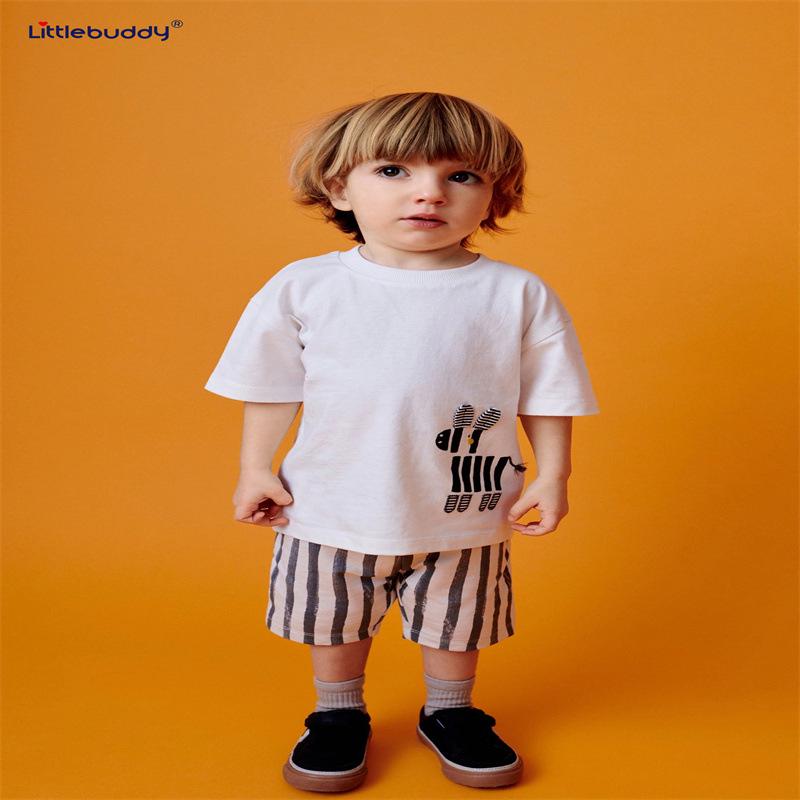 Boys Summer Casual Two-Piece Set: Round Neck Tee & Elastic Waist Sweatpants 100cm (3T) білий
Boys Summer Casual Two-Piece Set: Round Neck Tee & Elastic Waist Sweatpants 100cm (3T) білий