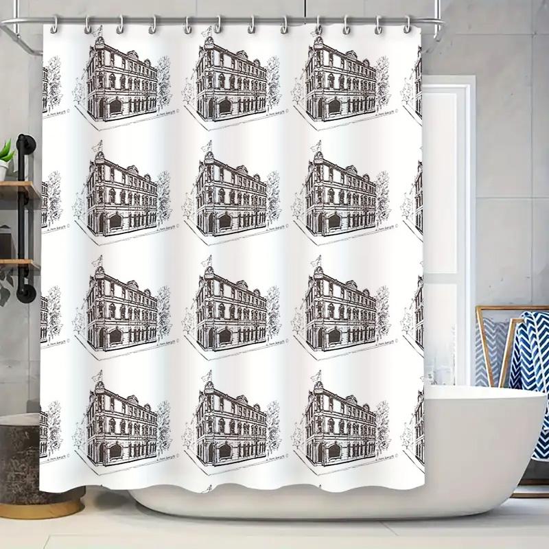 Vintage Black And White Building Shower Curtain Rustic Farmhouse Bathroom Decor Modern Art Landscape Tapestry Waterproof Fabric W60H190(CM)-1 Pcs
Vintage Black And White Building Shower Curtain Rustic Farmhouse Bathroom Decor Modern Art Landscape Tapestry Waterproof Fabric W60H190(CM)-1 Pcs