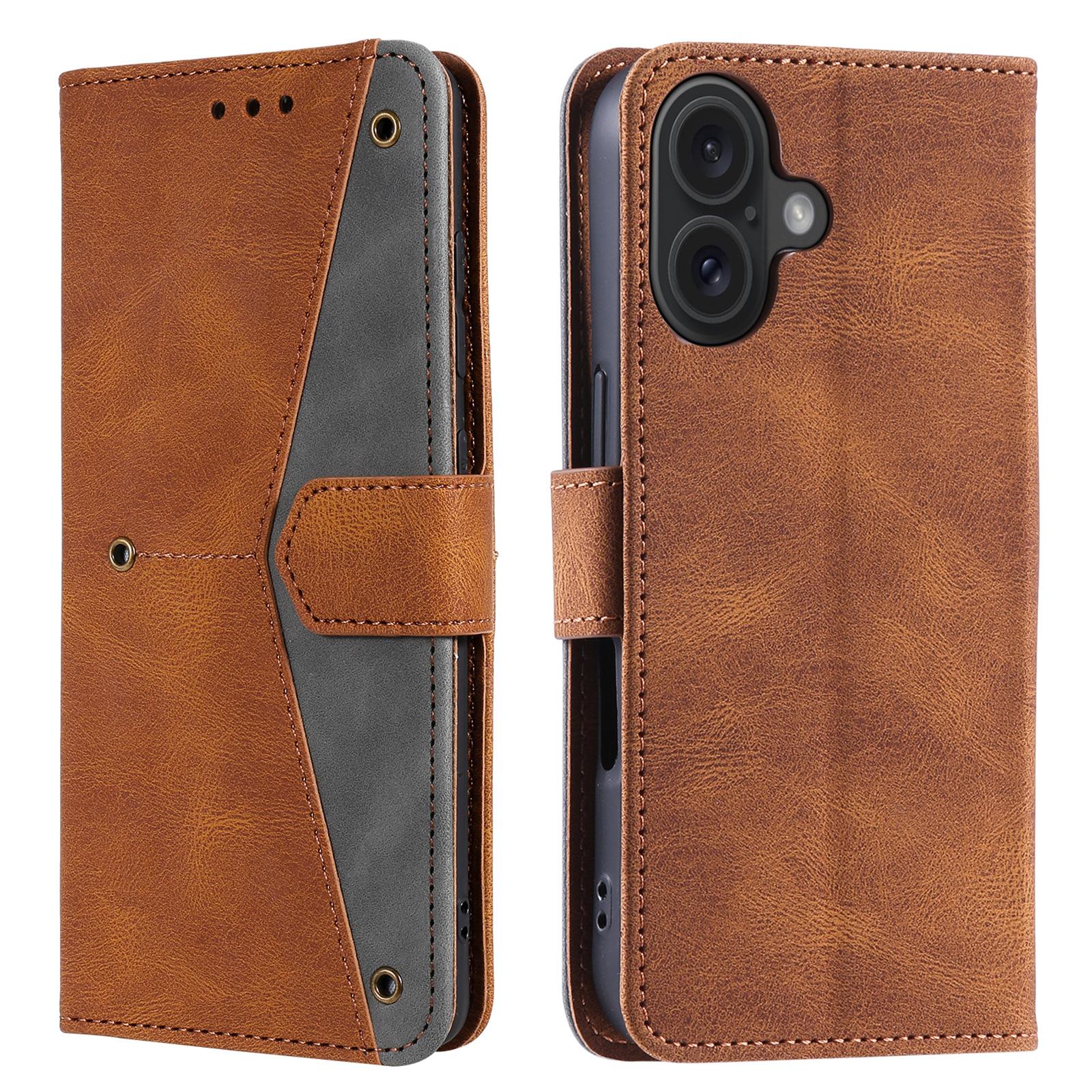 For iPhone 16 Protective Case Splicing Stitching Leather Flip Phone Cover B
For iPhone 16 Protective Case Splicing Stitching Leather Flip Phone Cover B