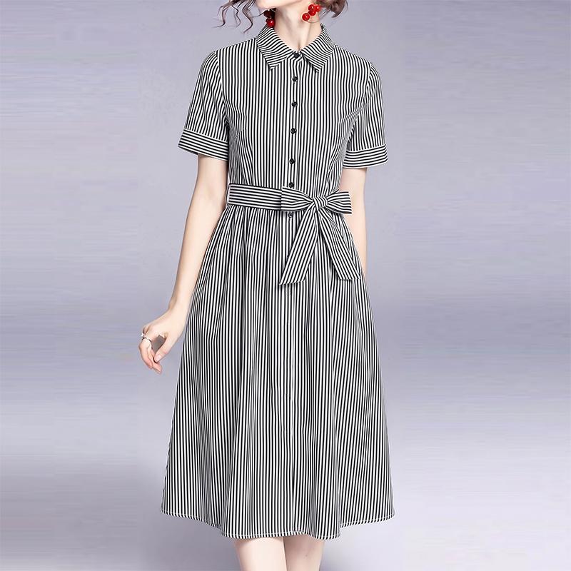 ZANZEA Women Casual Turn Down Collar Short Sleeve Stripe Dress 2XL чорний
ZANZEA Women Casual Turn Down Collar Short Sleeve Stripe Dress 2XL чорний