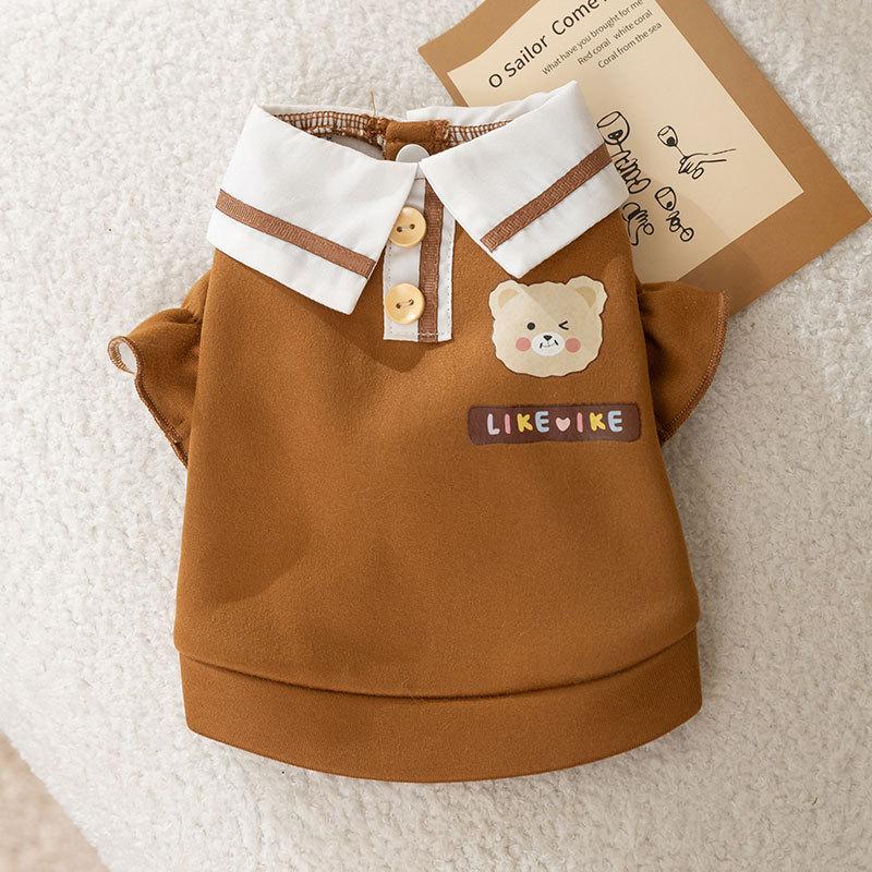 Dog clothes autumn and winter bipod bear print POLO teddy bear small puppy kitten pet clothing XS (recommended weight 1-1.5kg)
Dog clothes autumn and winter bipod bear print POLO teddy bear small puppy kitten pet clothing XS (recommended weight 1-1.5kg)