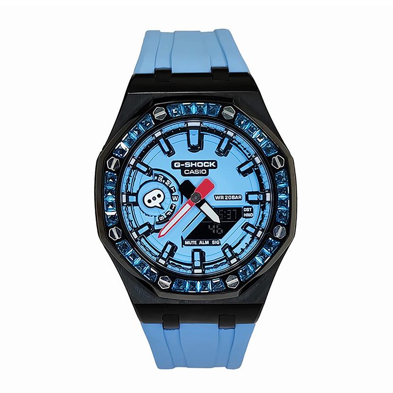 CASIO Men Liquid Crystal,Analog Dual Display Series 44mm Blue Watch GA-2100MNG-2APR(Watch3--)
CASIO Men Liquid Crystal,Analog Dual Display Series 44mm Blue Watch GA-2100MNG-2APR(Watch3--)