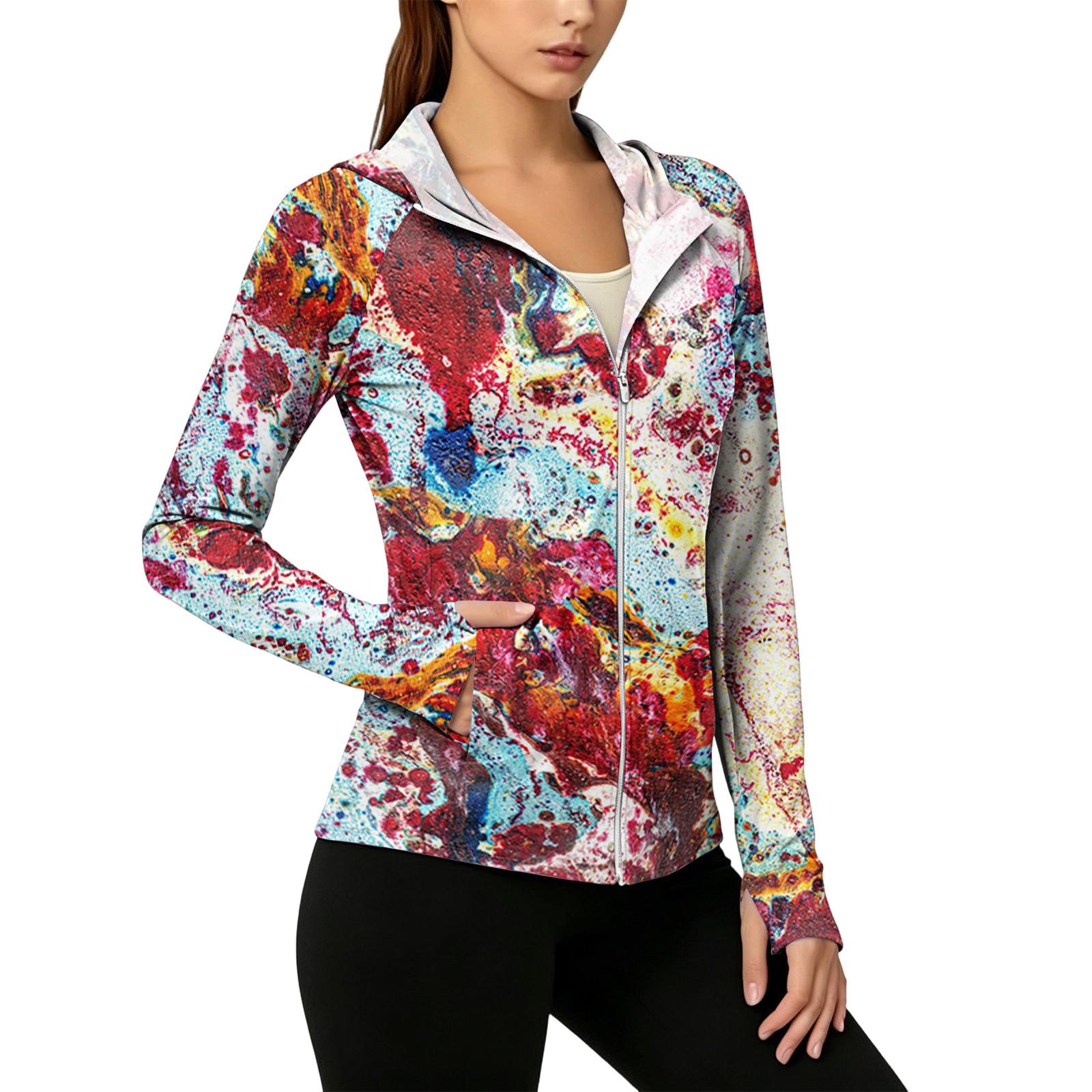 Women s Fashion Zip Up Hooded Long Sleeve Jacket with Tie- Print & Pockets L Кіновар
Women s Fashion Zip Up Hooded Long Sleeve Jacket with Tie- Print & Pockets L Кіновар