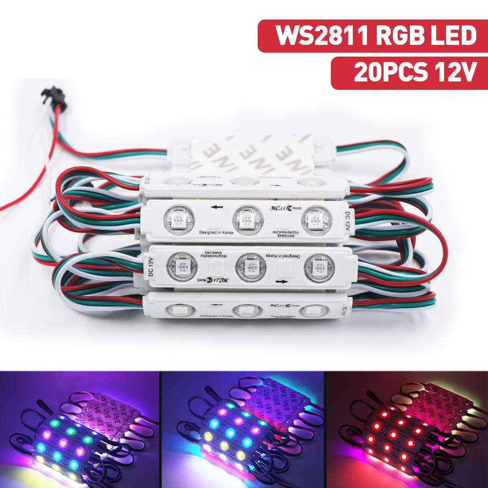IP67 Waterproof DC12V Dream Color RGB WS2811 SMD 5050 3Leds Moudle Advertisement Decoration LED Strip 20PCS прозорий
IP67 Waterproof DC12V Dream Color RGB WS2811 SMD 5050 3Leds Moudle Advertisement Decoration LED Strip 20PCS прозорий
