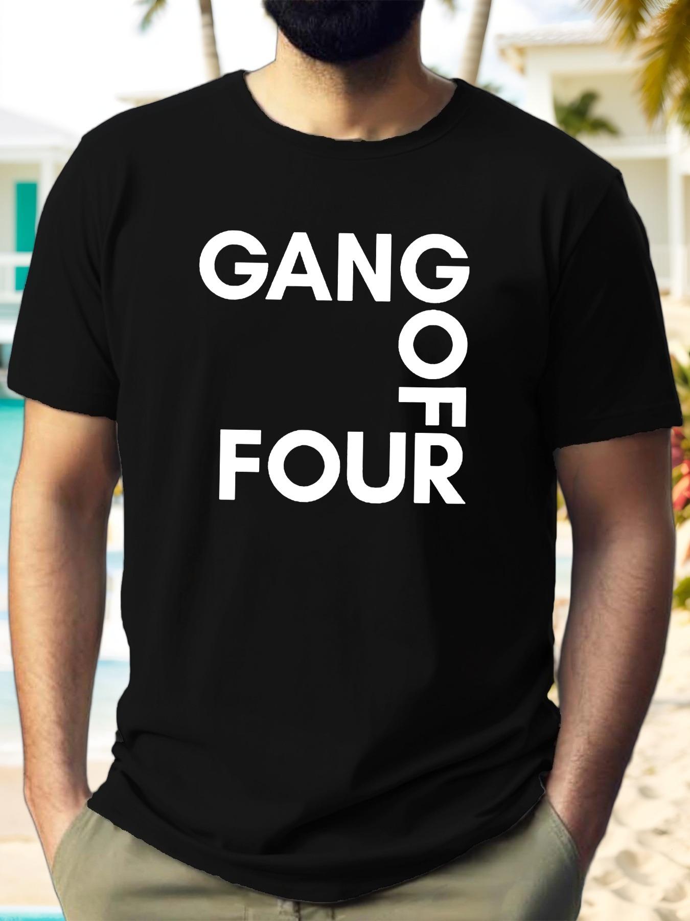 GANG OF FOUR Graphic T-shirt - Casual Summer Cotton Tee with Bold White Text S
GANG OF FOUR Graphic T-shirt - Casual Summer Cotton Tee with Bold White Text S