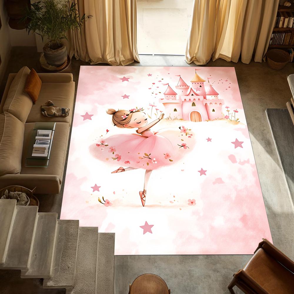 Pink Princess Theme Area Rug Ballerina and Castle Pattern Floormat Ideal for Living Room Decor Kids Bedroom Mat 50x80cm
Pink Princess Theme Area Rug Ballerina and Castle Pattern Floormat Ideal for Living Room Decor Kids Bedroom Mat 50x80cm