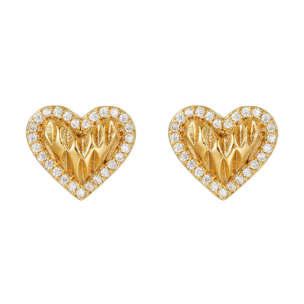 Pleated Love Stud Earrings For Women, Simple Personality, Sweet And Cool, Exquisite Zircon Earrings, Earrings. золотой
Pleated Love Stud Earrings For Women, Simple Personality, Sweet And Cool, Exquisite Zircon Earrings, Earrings. золотой
