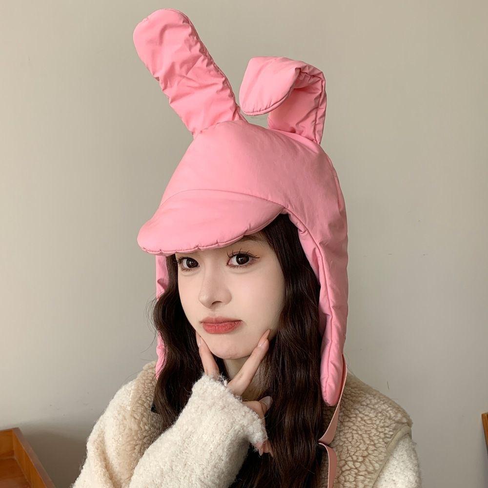 Winter pink rabbit cotton-filled down-padded Lei Feng hat for women, warm, sweet, lightweight, ear-protecting, face-slimming pullover hat Adult54-60Average Size рожевий
Winter pink rabbit cotton-filled down-padded Lei Feng hat for women, warm, sweet, lightweight, ear-protecting, face-slimming pullover hat Adult54-60Average Size рожевий