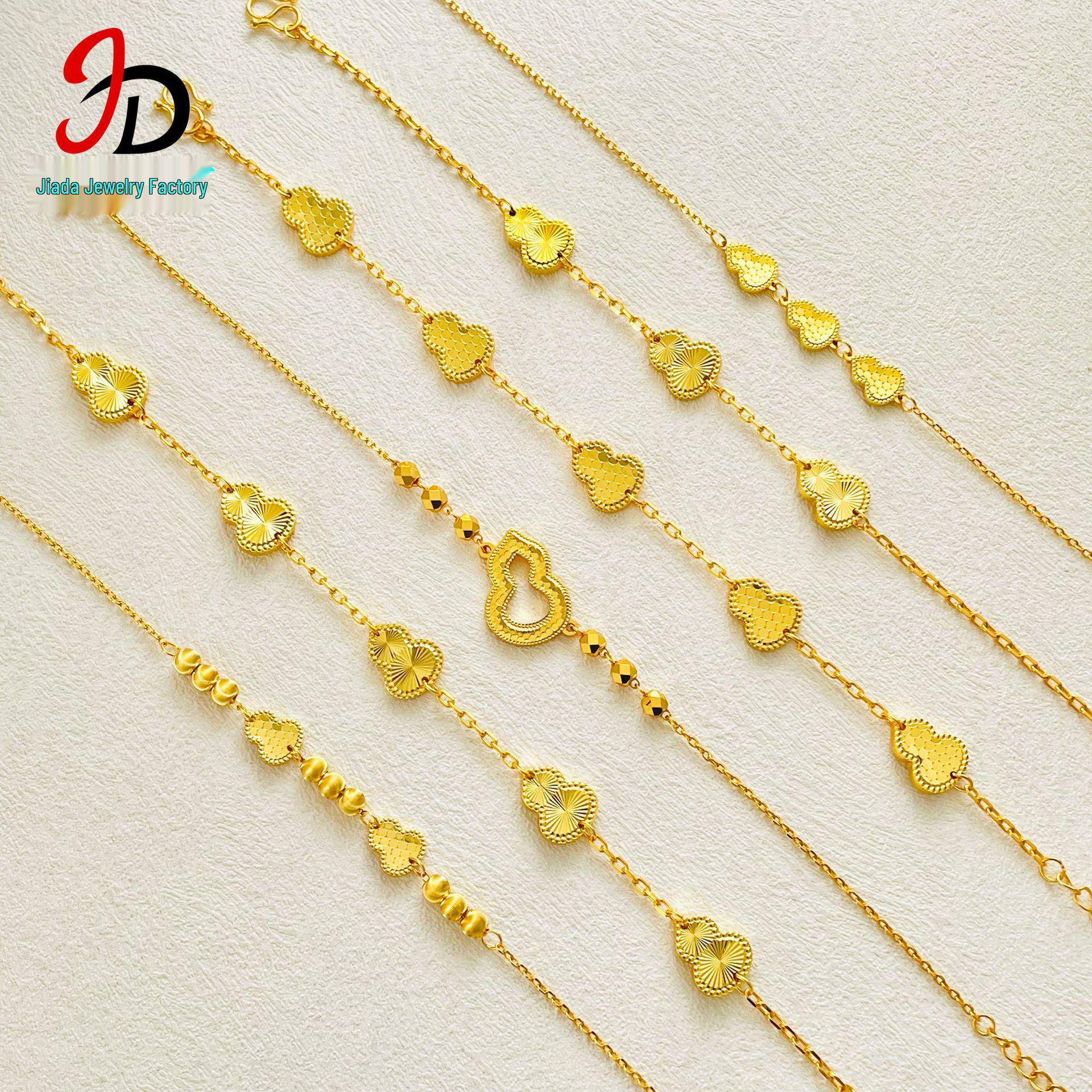 CNC Non-Fading Gold-Plated Gourd Bracelet for Good Fortune - Fashionable High-End Jewelry for Girls Copper
CNC Non-Fading Gold-Plated Gourd Bracelet for Good Fortune - Fashionable High-End Jewelry for Girls Copper