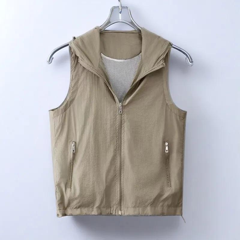 Women s Summer Hooded Sleeveless Breathable Windbreaker Vest, Solid-Color Casual Cardigan 3XL хакі
Women s Summer Hooded Sleeveless Breathable Windbreaker Vest, Solid-Color Casual Cardigan 3XL хакі