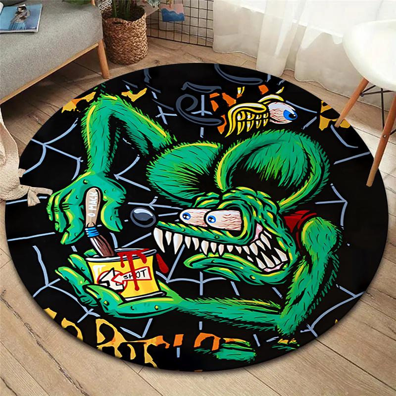 Rat Fink Round Area Rug,Carpet Rug for Living Room Bedroom Sofa Playroom Decor,Non-slip Floor Mat 80cmx80cm
Rat Fink Round Area Rug,Carpet Rug for Living Room Bedroom Sofa Playroom Decor,Non-slip Floor Mat 80cmx80cm