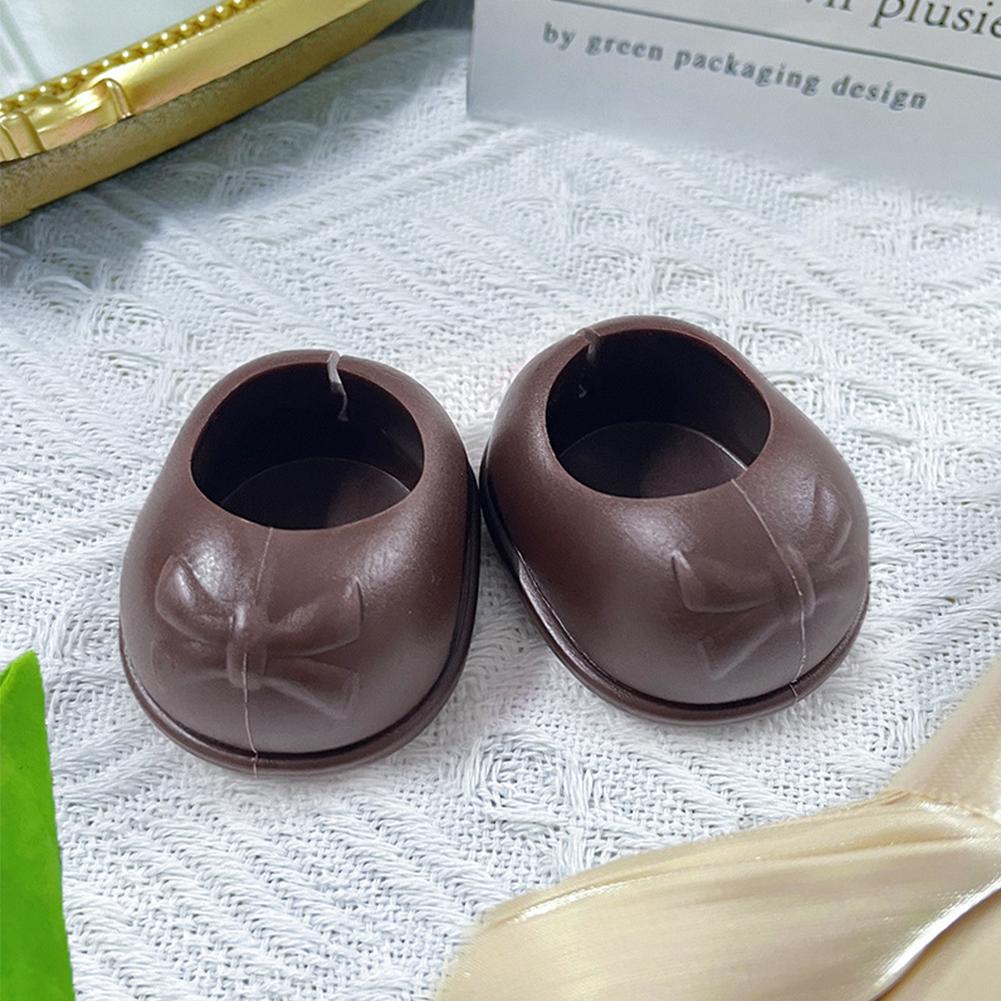 Стоящая кукла из хлопка 20 см, пухлое тело, нарядная обувь, плюшевые игрушки, аксессуары для кукол, обувь из хлопка, сапоги, наряд Brown shoes