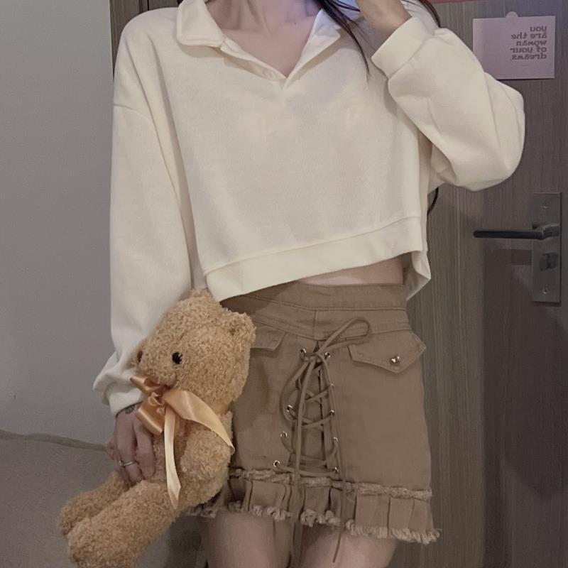 Осенняя одежда в консервативном стиле с капюшоном поло для женщин, простой однотонный свободный и универсальный короткий укороченный топ XL абрикосовый
Осенняя одежда в консервативном стиле с капюшоном поло для женщин, простой однотонный свободный и универсальный короткий укороченный топ XL абрикосовый