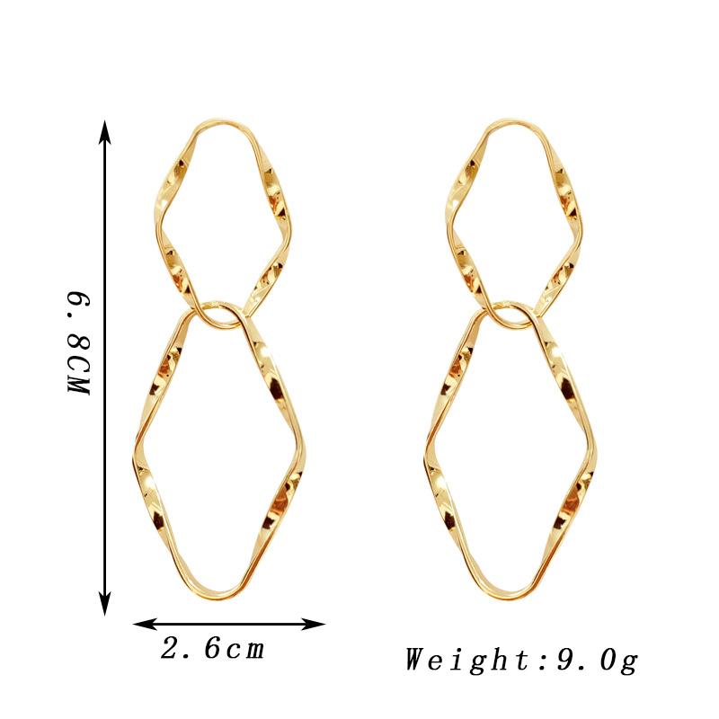 Unique Twiat Metal Dangle Earrings for Women Golden Copper Color Number 8 Drop Earrings Simple Irregular Geometry Retro Zircon
Unique Twiat Metal Dangle Earrings for Women Golden Copper Color Number 8 Drop Earrings Simple Irregular Geometry Retro Zircon