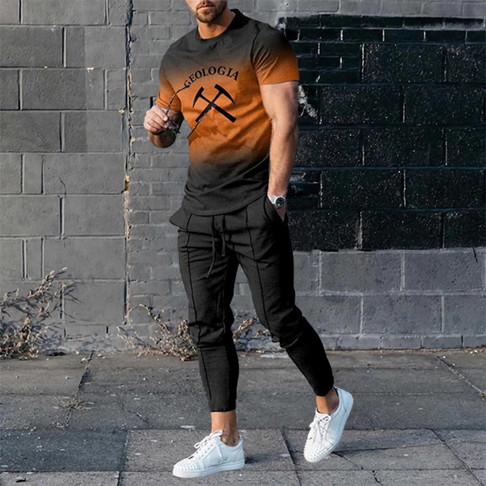 2024 Fashion Men Tshirt Suit Tracksuit 3D Printed Sportswear Short Sleeve T-shirt Long Pants Streetwear 2 Piece Set Male Clothes S
2024 Fashion Men Tshirt Suit Tracksuit 3D Printed Sportswear Short Sleeve T-shirt Long Pants Streetwear 2 Piece Set Male Clothes S