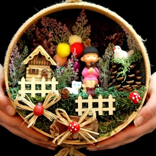 Ферма Дом Милая Девушка Сито Террариум