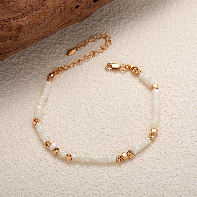 Original Design S925 Sterling Silver Natural White Shell Color Treasure Bracelet Women S Exquisite Hand-Spliced Beads
Original Design S925 Sterling Silver Natural White Shell Color Treasure Bracelet Women S Exquisite Hand-Spliced Beads