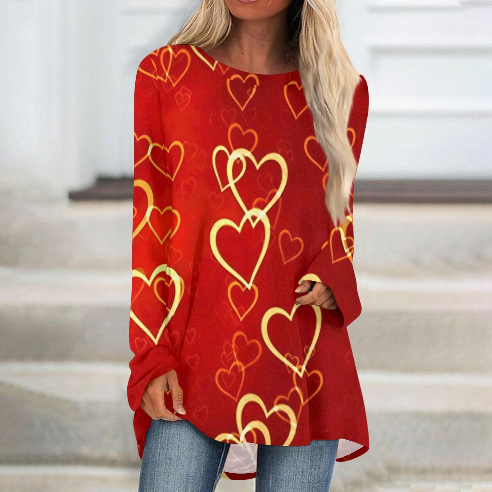 Women s Fashion Casual Long Sleeve Valentine s Day Love Print Round Neck Pullover Top Blouse XXL кавун червоний колір
Women s Fashion Casual Long Sleeve Valentine s Day Love Print Round Neck Pullover Top Blouse XXL кавун червоний колір