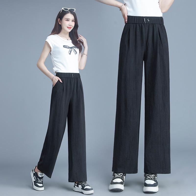 Summer Ice Silk Linen Breathable Loose Straight-Leg Trousers for Middle-Aged and Elderly Women 5XL (135-150 kg) чорний
Summer Ice Silk Linen Breathable Loose Straight-Leg Trousers for Middle-Aged and Elderly Women 5XL (135-150 kg) чорний