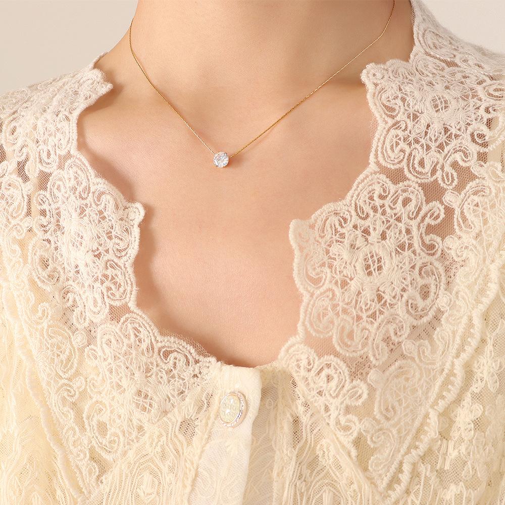 Peri sbox Dainty Minimalist Solitaire Zircon Charm Necklace Anti Tarnish Stainless Steel Chain Round Clear Cz Stone Necklace New
Peri sbox Dainty Minimalist Solitaire Zircon Charm Necklace Anti Tarnish Stainless Steel Chain Round Clear Cz Stone Necklace New
