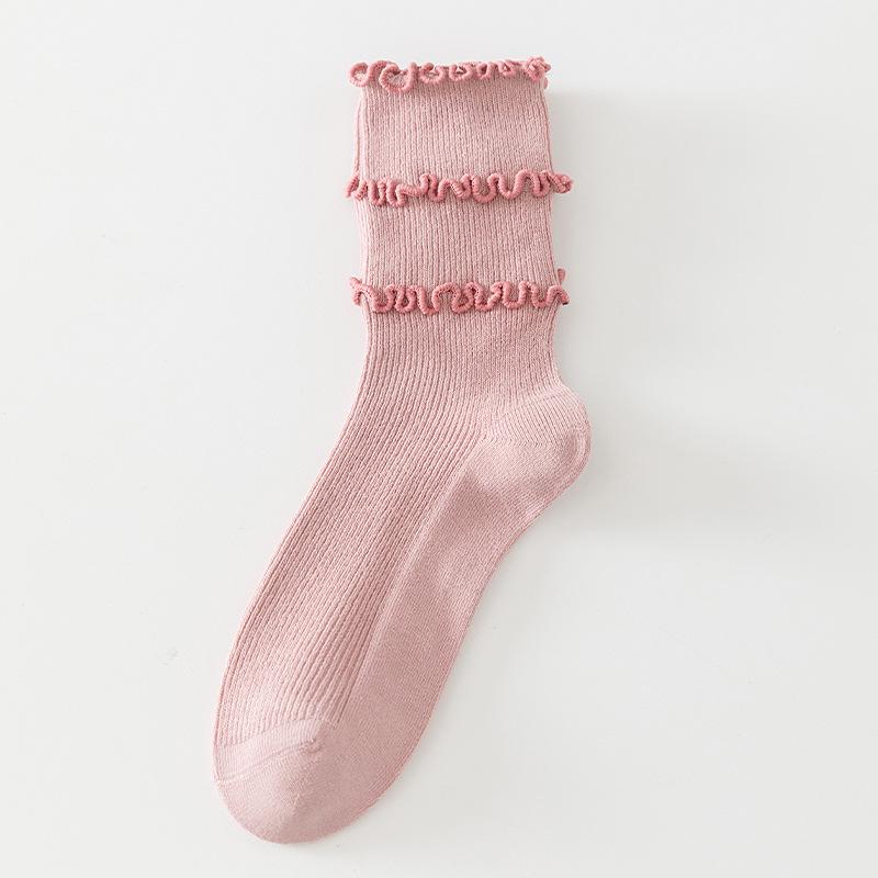 Женские ретро носки средней длины с кружевом – Дышащие, влагоотводящие из гребенного хлопка с оборками, корейский стиль двойной резинки One Size розовый
Женские ретро носки средней длины с кружевом – Дышащие, влагоотводящие из гребенного хлопка с оборками, корейский стиль двойной резинки One Size розовый