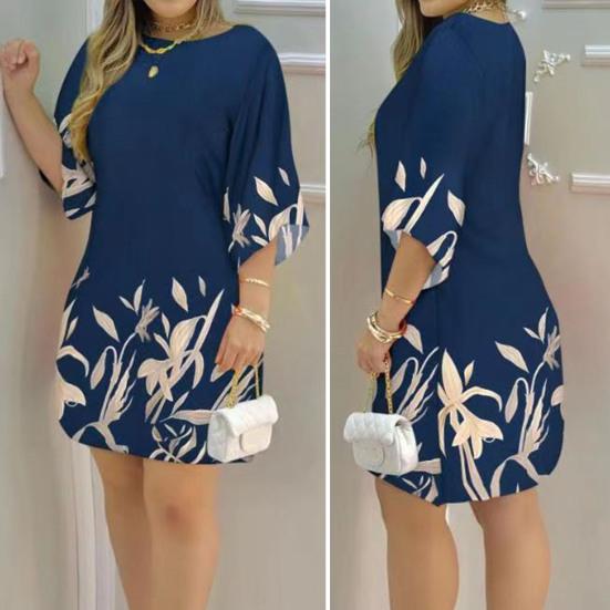 Женское весенне-летнее платье трапециевидной формы с круглым вырезом, свободное по цвету, с принтом листьев, с половиной рукавом, мягкое повседневное мини-платье длиной выше колена L темно-синий
Женское весенне-летнее платье трапециевидной формы с круглым вырезом, свободное по цвету, с принтом листьев, с половиной рукавом, мягкое повседневное мини-платье длиной выше колена L темно-синий