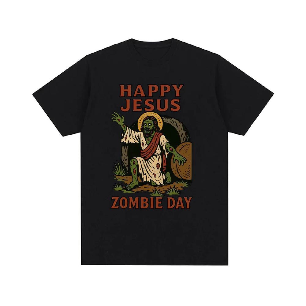 Happy Jesus Zombie Day Funny Meme Christian Graphic T Shirts Men Women Casual Cotton T-shirt Fashion Short Sleeve Summer Tops XXXXXL чорний
Happy Jesus Zombie Day Funny Meme Christian Graphic T Shirts Men Women Casual Cotton T-shirt Fashion Short Sleeve Summer Tops XXXXXL чорний