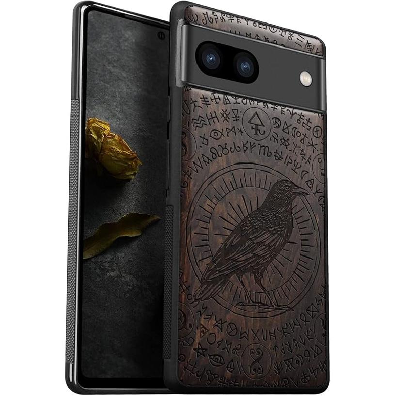 Carveit Wood Case for Pixel 8 - Solid Wood & Black Soft TPU Shockproof Protective Cover - Classic Wooden Case - Compatible with Google Pixel 8 Pixel 8 (6.2 inch)
Carveit Wood Case for Pixel 8 - Solid Wood & Black Soft TPU Shockproof Protective Cover - Classic Wooden Case - Compatible with Google Pixel 8 Pixel 8 (6.2 inch)