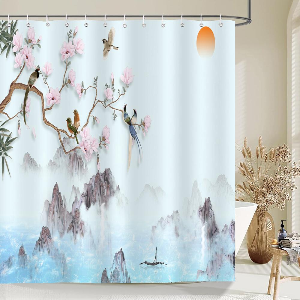 Shower Curtain Ink Painting Plant Flower Landscape 3D Printing Bathroom Curtain Polyester Waterproof Home Decor Curtain 180X180 W60H190(CM)-1 Pcs
Shower Curtain Ink Painting Plant Flower Landscape 3D Printing Bathroom Curtain Polyester Waterproof Home Decor Curtain 180X180 W60H190(CM)-1 Pcs