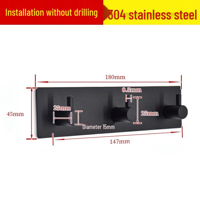 Dunzhu 304 Stainless Steel 3-Hook Door Hanger Set
Dunzhu 304 Stainless Steel 3-Hook Door Hanger Set