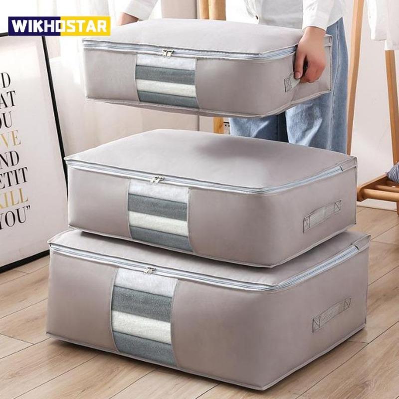 Clothes Storage Bag Wardrobe Closet Organizer Foldable Bag for Storag Non-Woven Pillow Quilt Blanket Bag Home Organizer 52x35x16cm серый
Clothes Storage Bag Wardrobe Closet Organizer Foldable Bag for Storag Non-Woven Pillow Quilt Blanket Bag Home Organizer 52x35x16cm серый