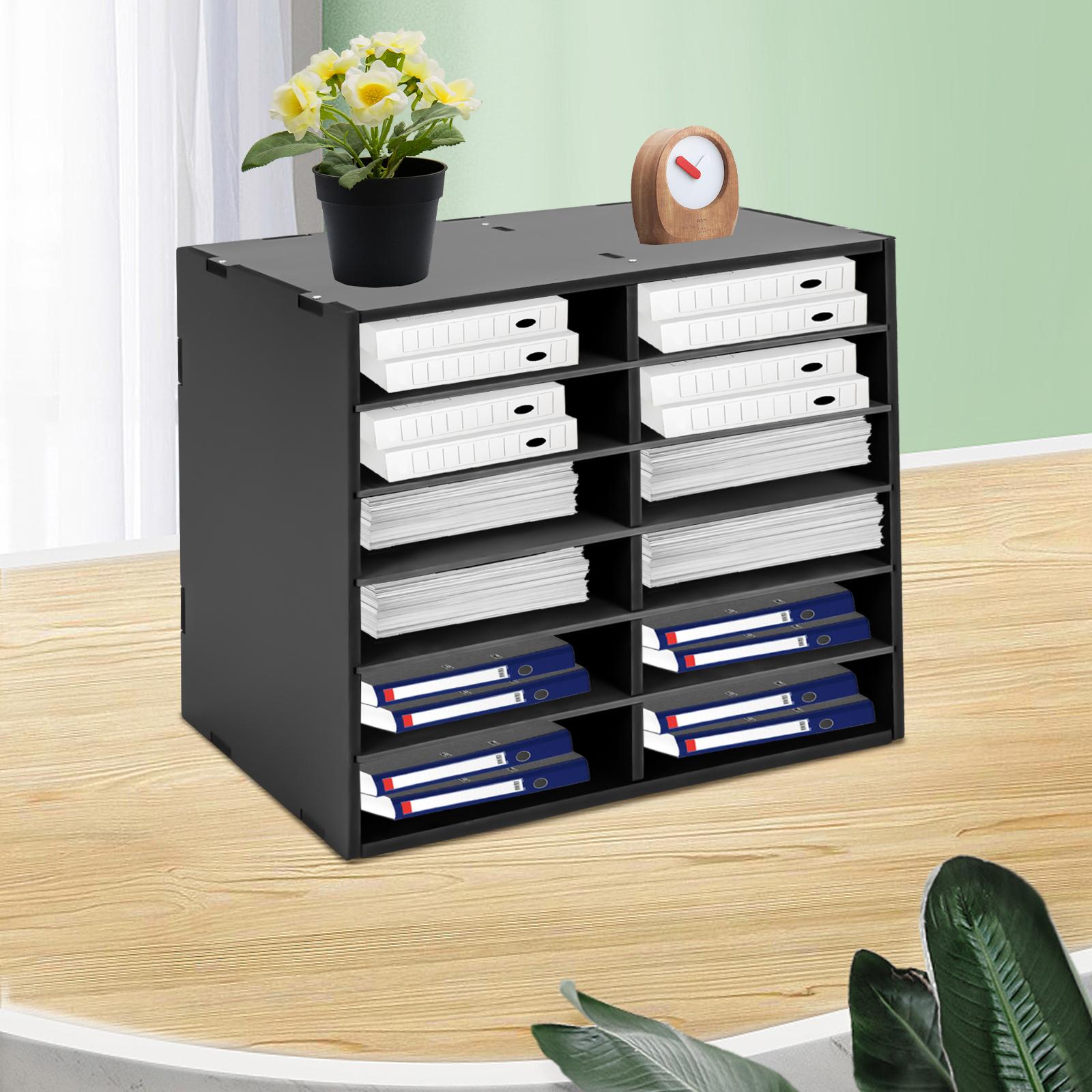 Adjustable Desktop Literature Organizer, File Sorter & Mail Center, Magazine Holder with 12 Compartments, Paper Storage Cabinet чорний
Adjustable Desktop Literature Organizer, File Sorter & Mail Center, Magazine Holder with 12 Compartments, Paper Storage Cabinet чорний