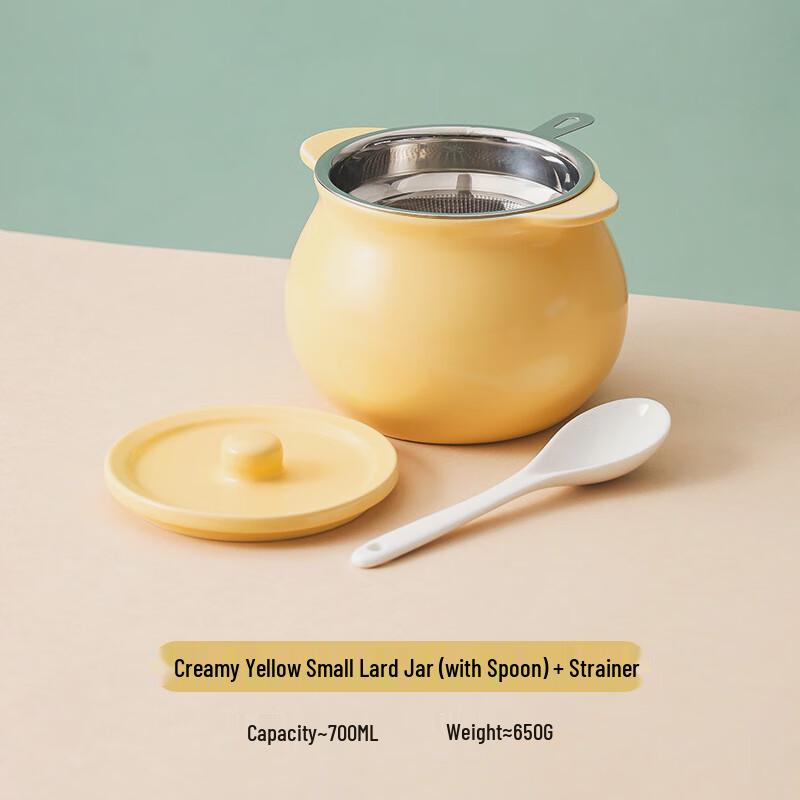 LISM Ceramic Double-Handled Grease Keeper with Strainer & Lid
LISM Ceramic Double-Handled Grease Keeper with Strainer & Lid