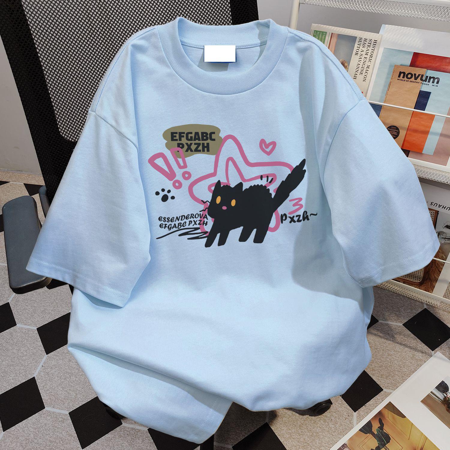 Pure cotton European and American retro short-sleeved t-shirt women s summer design sense versatile trendy brand loose large size couple crew neck top 3xl (160-180 recommended) світло-синій колір
Pure cotton European and American retro short-sleeved t-shirt women s summer design sense versatile trendy brand loose large size couple crew neck top 3xl (160-180 recommended) світло-синій колір