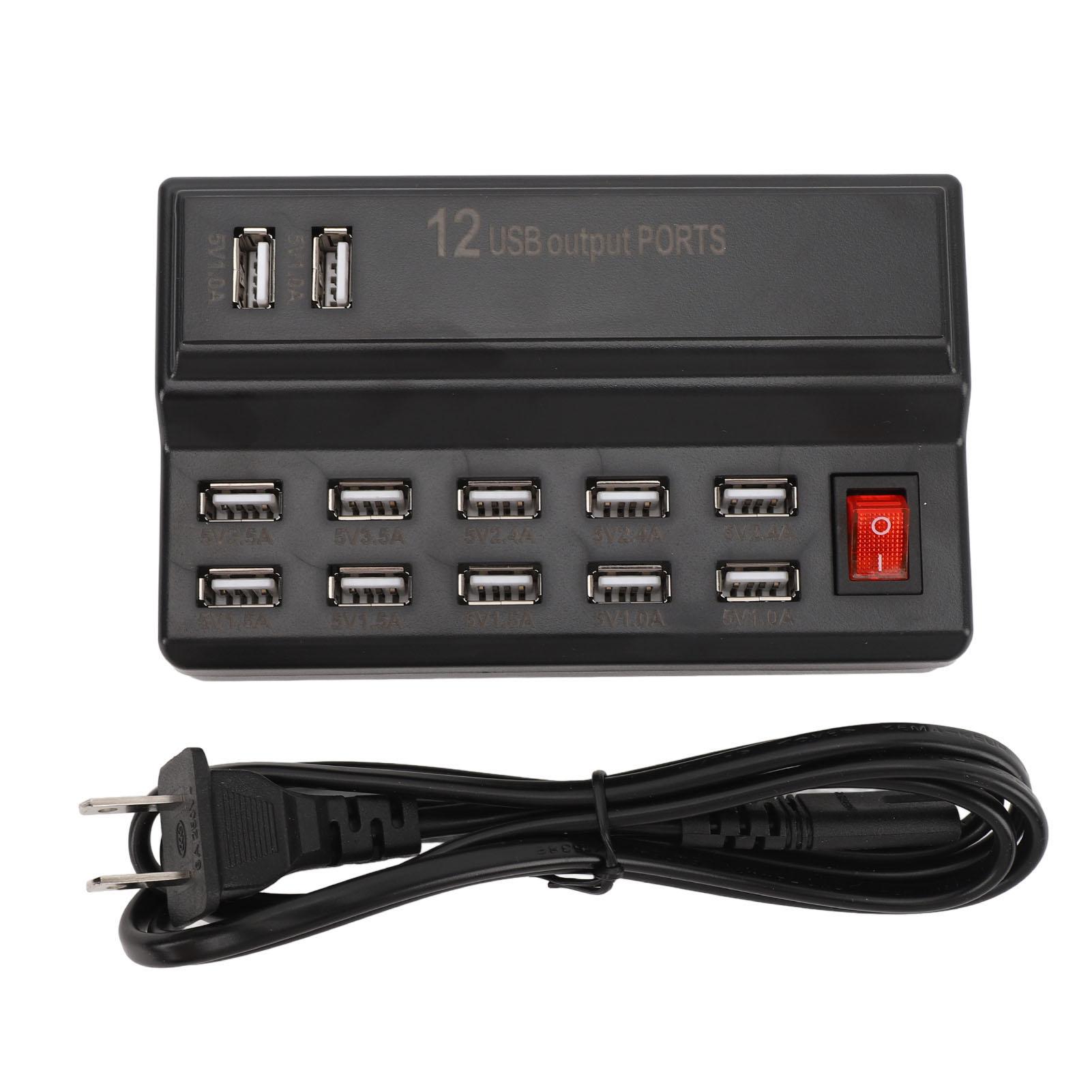 USB Charging Station 60W Fast with Individual Power Switch 12 Port USB Charger for Smartphones
USB Charging Station 60W Fast with Individual Power Switch 12 Port USB Charger for Smartphones