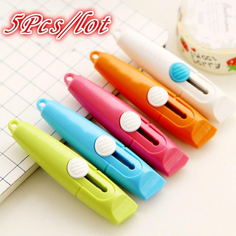 5Pcs/lot Mini Portable Small Box Cutters Package Carton Opened Out of The Box A Letter Opener Office Paper Knife Color Random 5pcs
5Pcs/lot Mini Portable Small Box Cutters Package Carton Opened Out of The Box A Letter Opener Office Paper Knife Color Random 5pcs